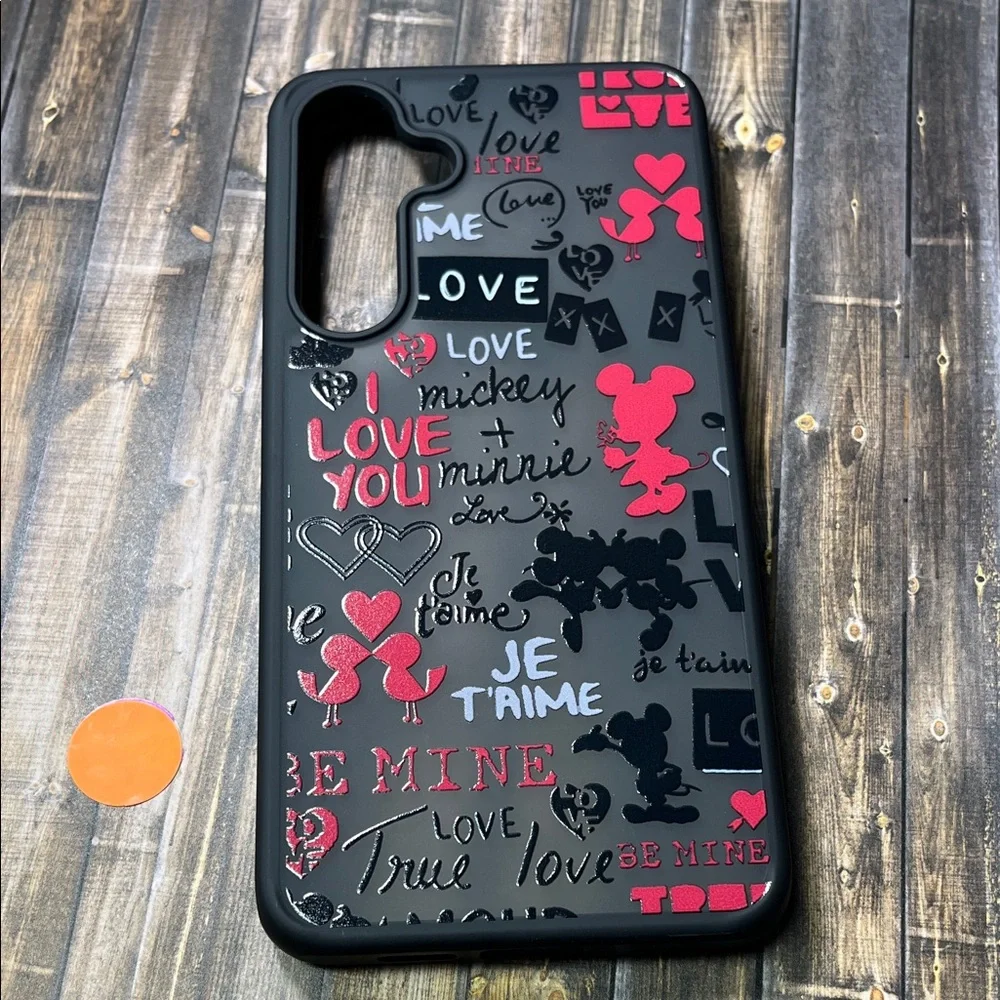 5for$10 Red and Black Love you Mickey Mouse Samsung Galaxy S24+ Phone Case